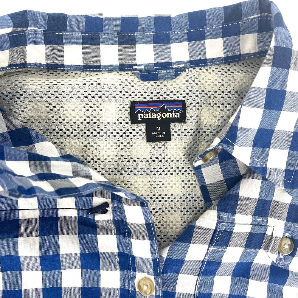 Patagonia Common Threads Button Down Blue Check C… - image 6